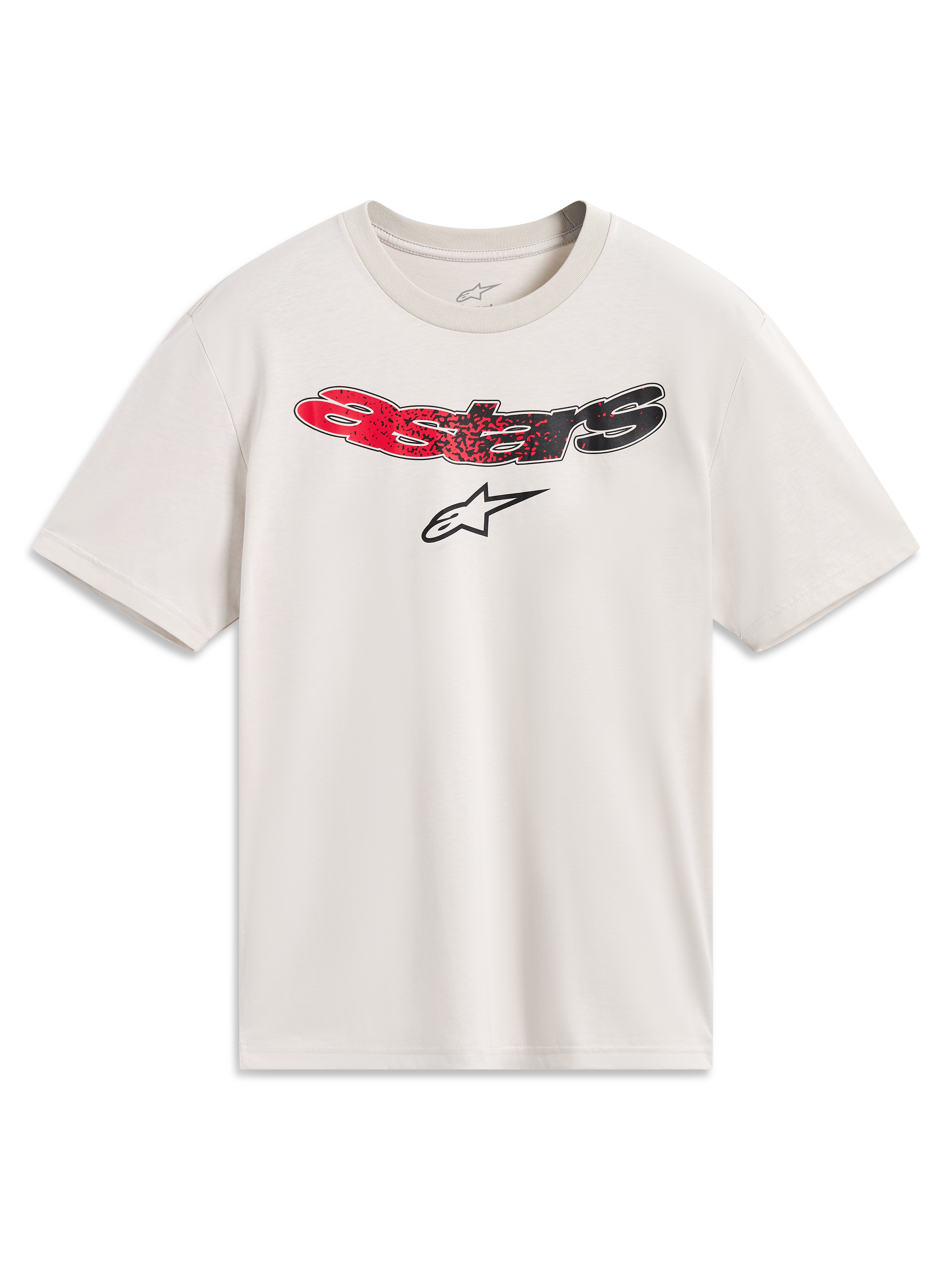 Alpinestars Elliptogrit CSF Tee, camiseta arena de mangas cortas con logo Astars degradado en rojo y negro.