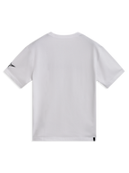 Alpinestars Race Wordmark CSF, camiseta blanca de mangas cortas, vista trasera con logo Ageless negro en la manga.