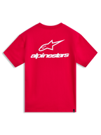Alpinestars Combo Back CSF, camiseta de mangas cortas roja con logotipo Astars blanco en la espalda, ropa deportiva