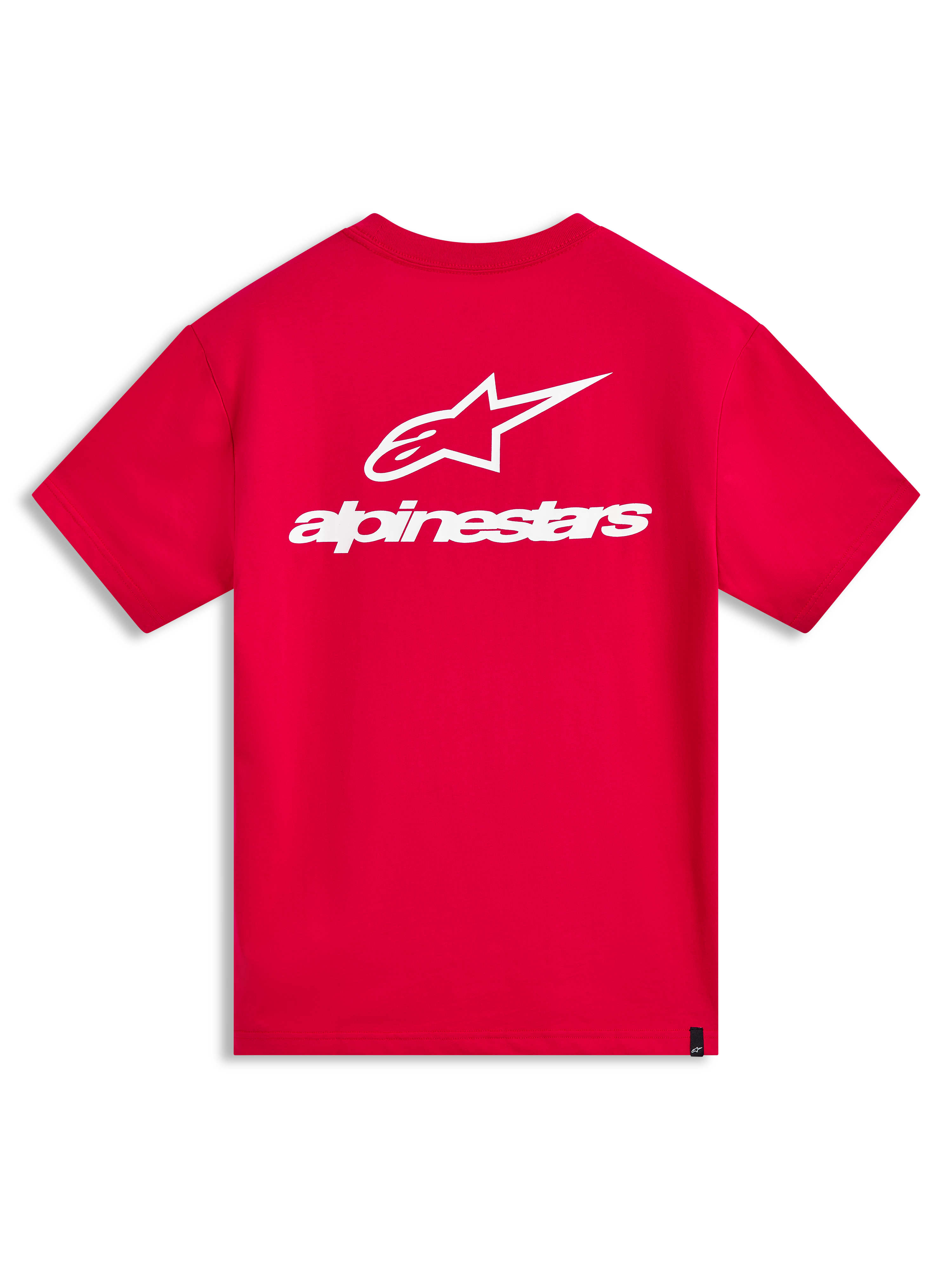 Alpinestars Combo Back CSF, camiseta de mangas cortas roja con logotipo Astars blanco en la espalda, ropa deportiva