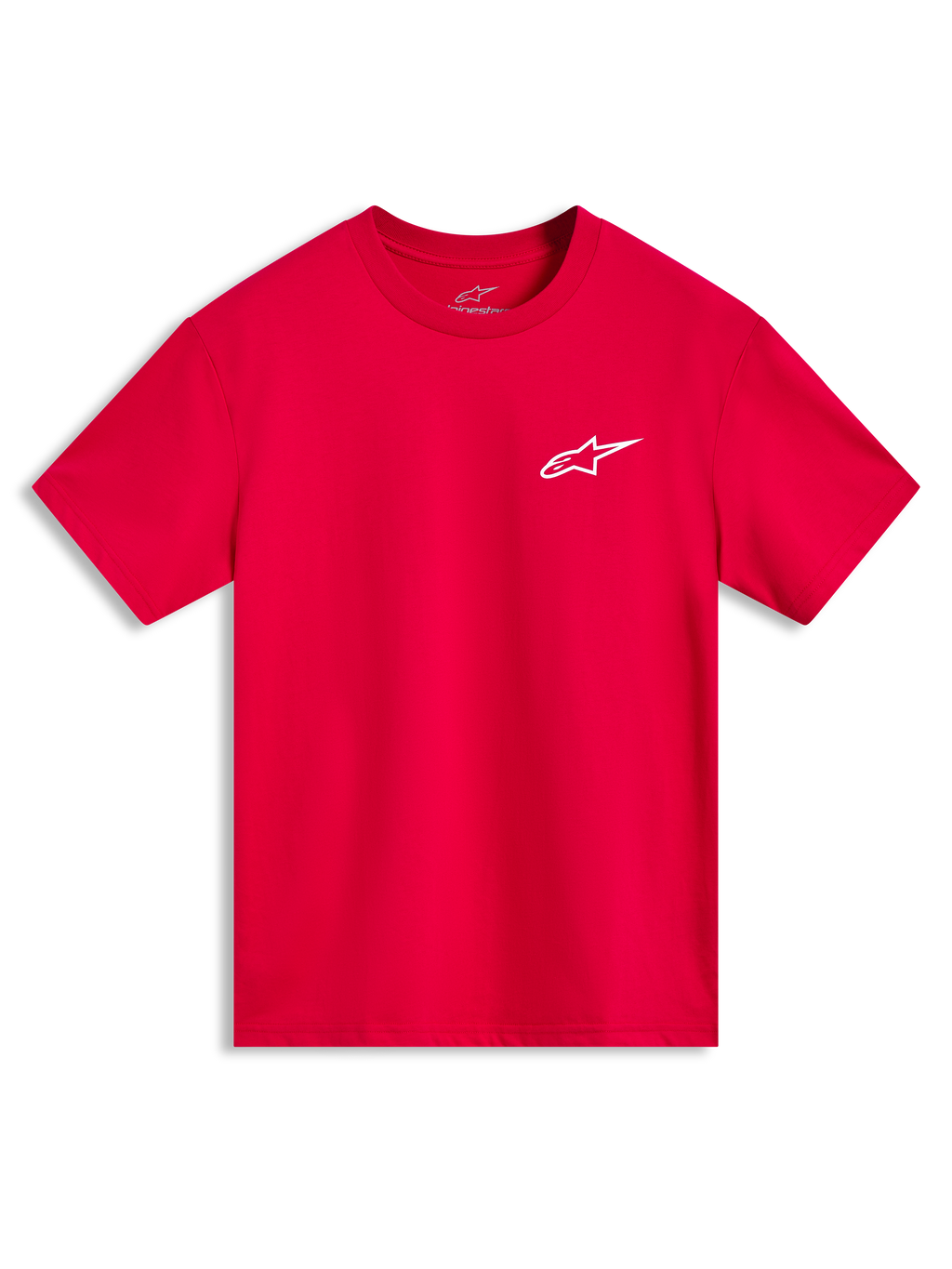 Alpinestars Combo Back CSF, camiseta de mangas cortas roja con logotipo Astars blanco en el pecho, ropa deportiva