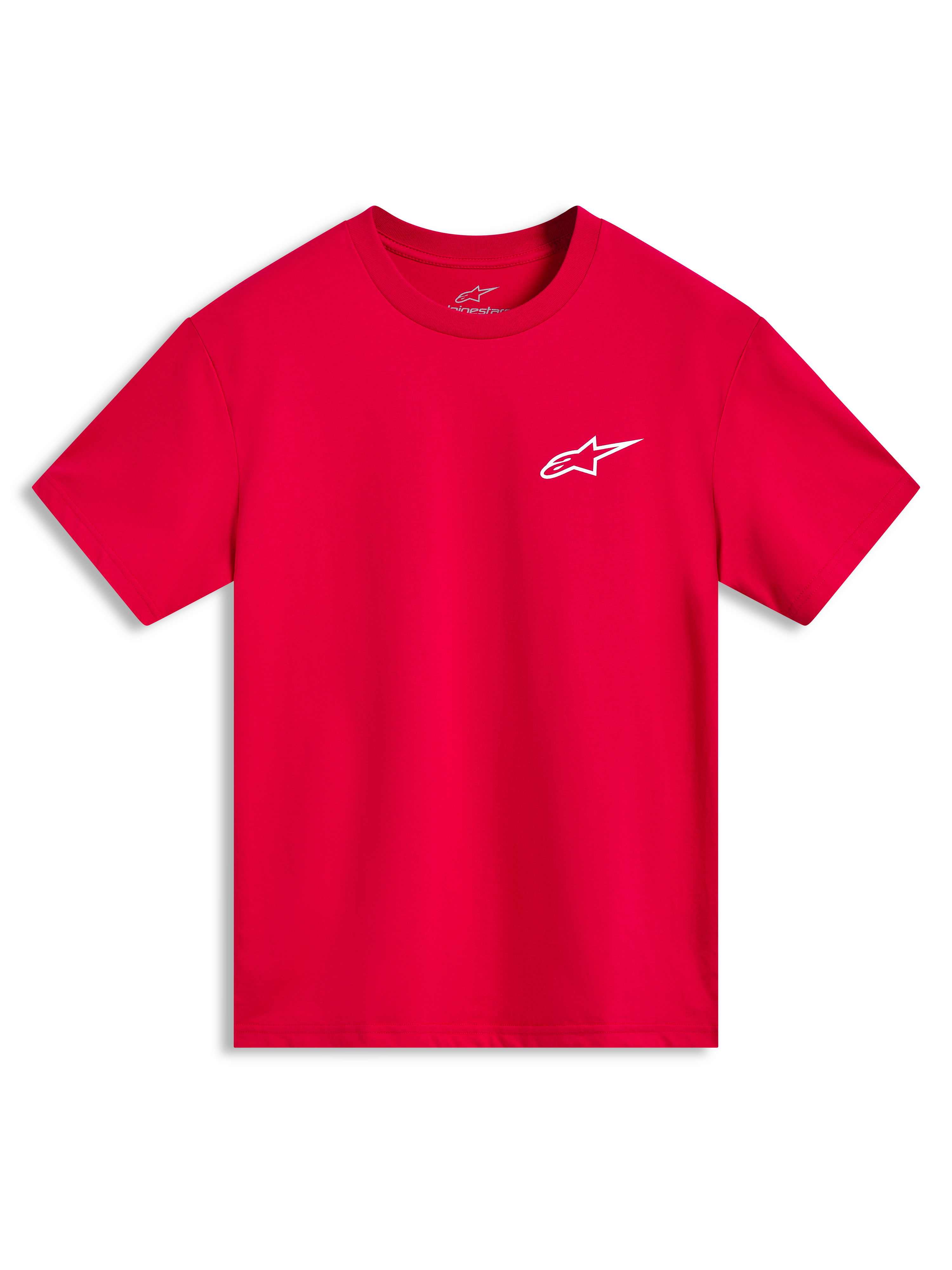 Alpinestars Combo Back CSF, camiseta de mangas cortas roja con logotipo Astars blanco en el pecho, ropa deportiva