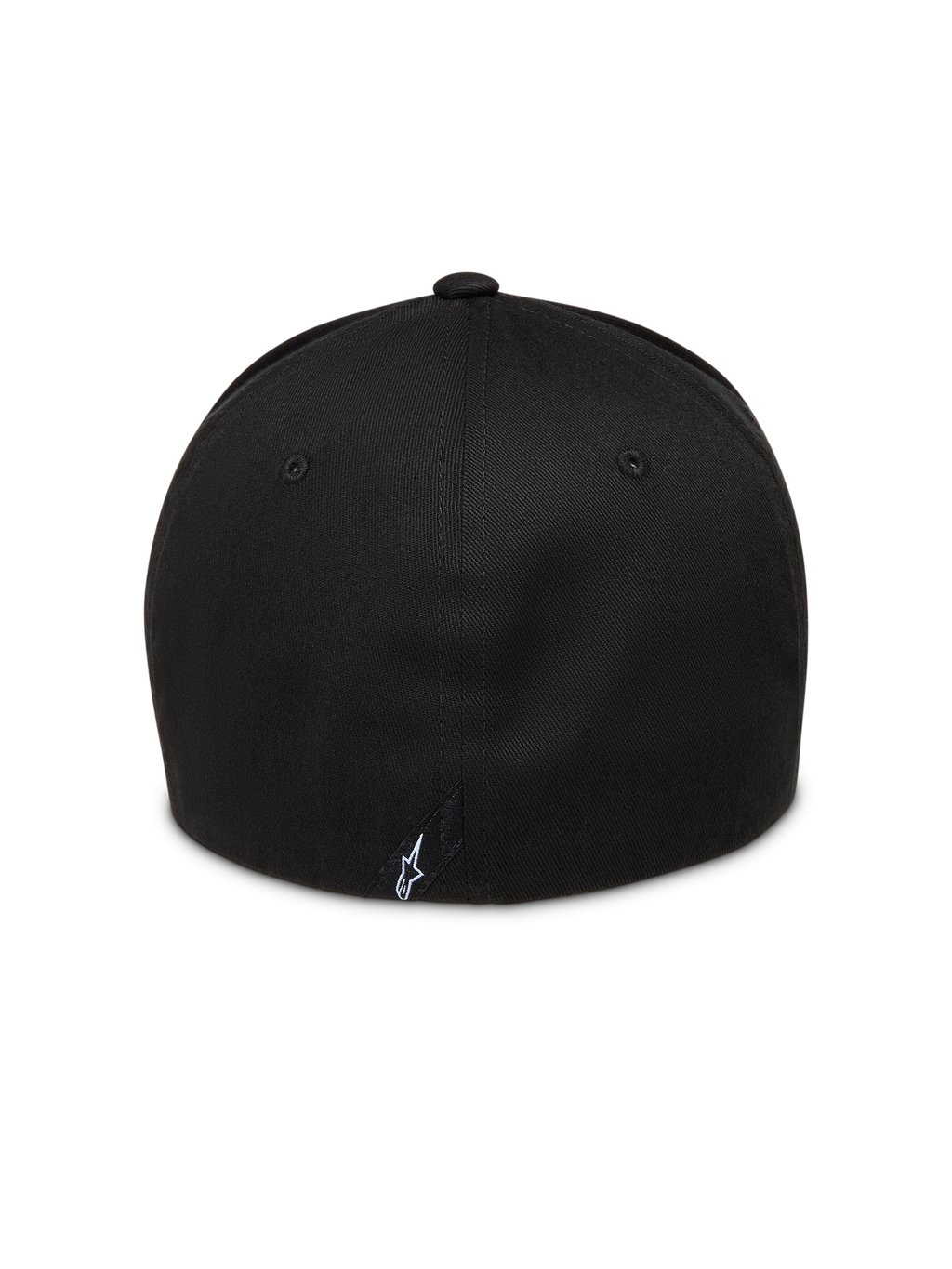 Alpinestars Maze Gorro, gorra de sarga negra con parte trasera flexible y logotipo Astars posterior, estilo deportivo