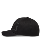 Gorra Alpinestars Maze, gorra de visera curva de estilo deportivo, negra, confeccionada en tejido de sarga con logotipo Astars texturizado y corona estructurada.