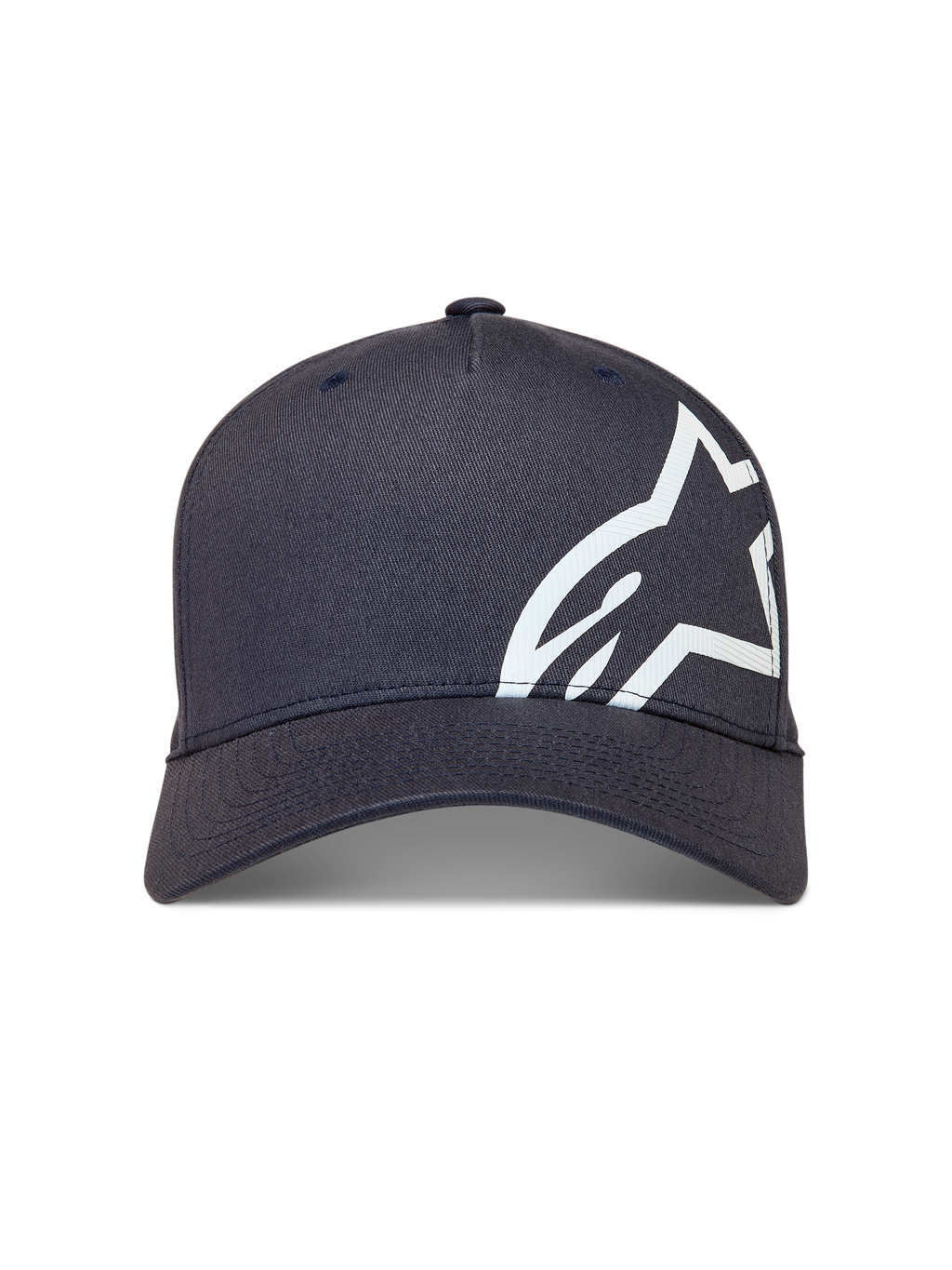 Alpinestars Maze Gorro, gorra de béisbol deportiva gris oscuro con visera curva y logotipo Astars blanco en relieve.