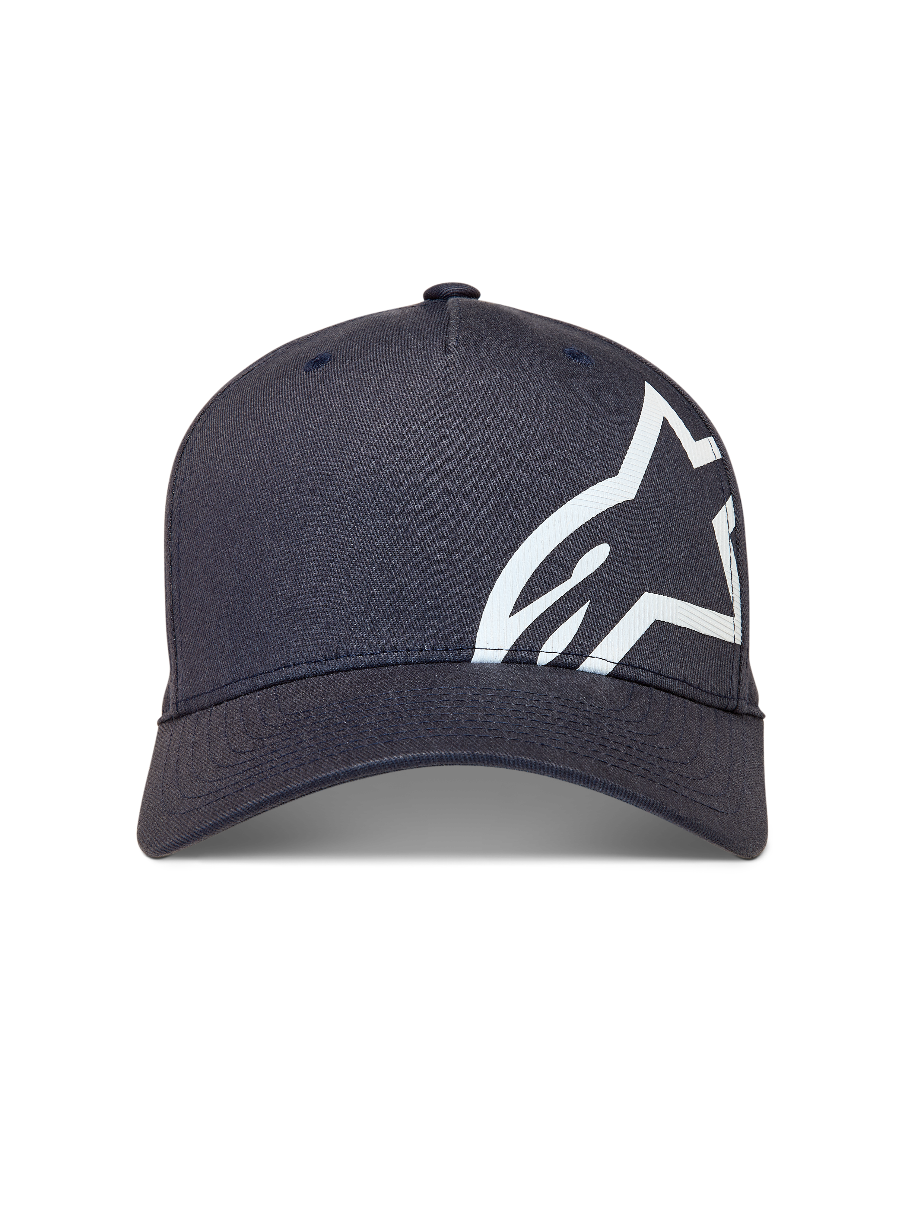 Alpinestars Maze Gorro, gorra de béisbol deportiva gris oscuro con visera curva y logotipo Astars blanco en relieve.