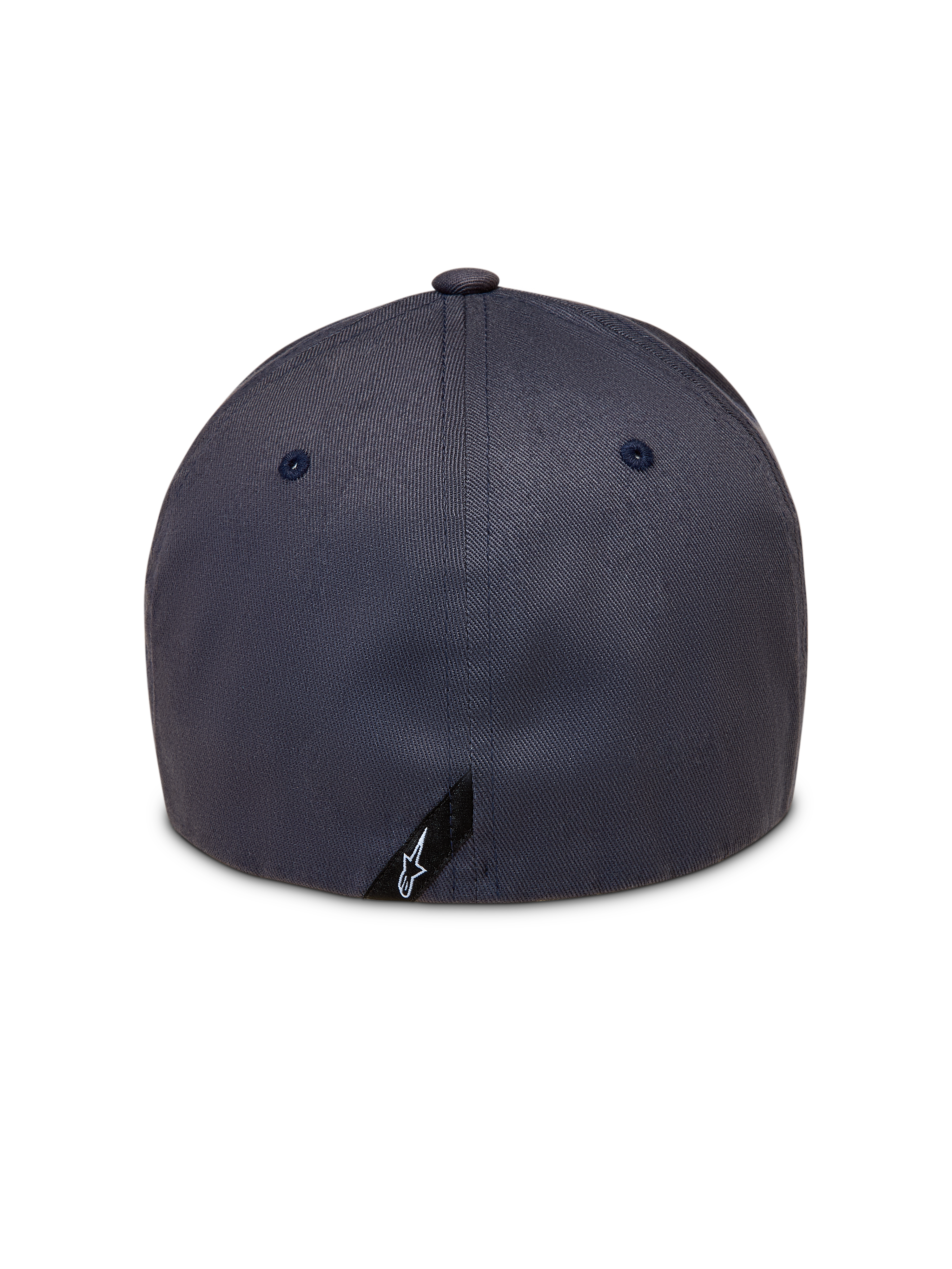 Alpinestars Maze Gorro, gorra de sarga gris oscuro con parte trasera flexible y detalle del logo Astars, vista posterior