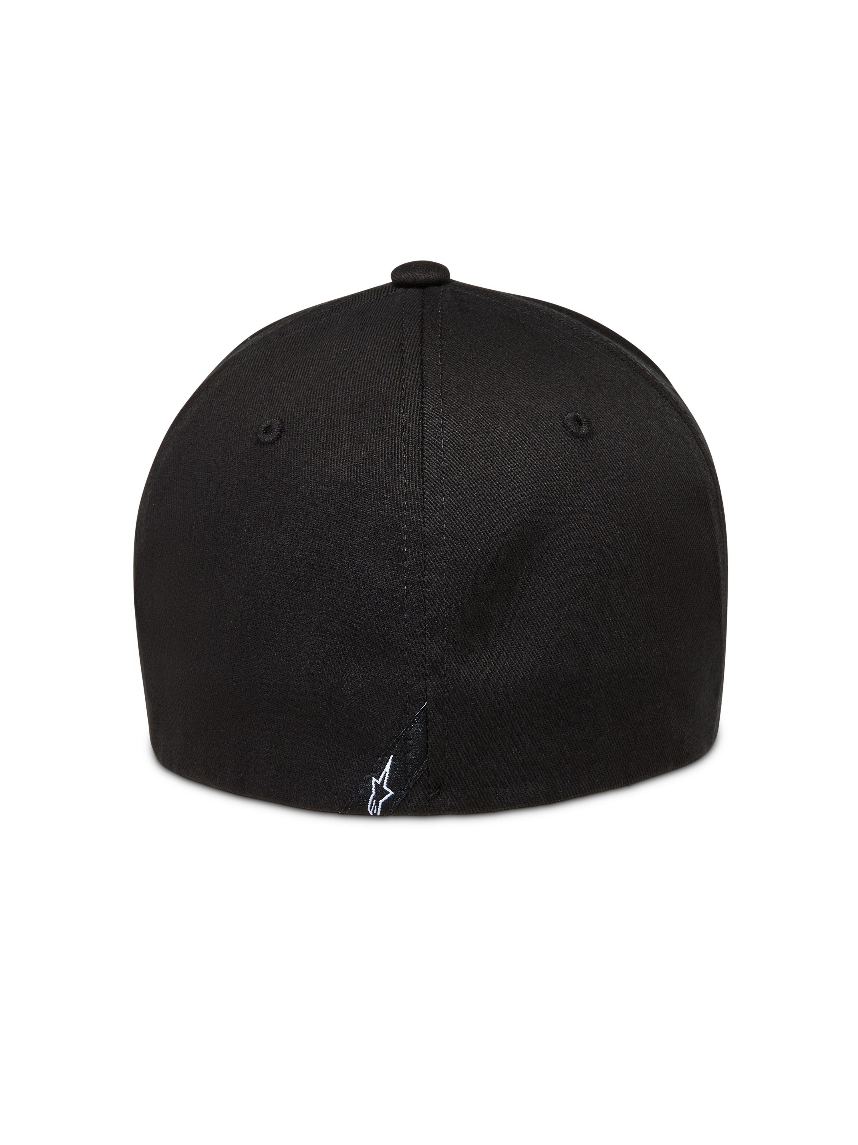 Arclight Gorro de Alpinestars, gorra negra con parte trasera flexible y logotipo Astars blanco bordado en la parte posterior.