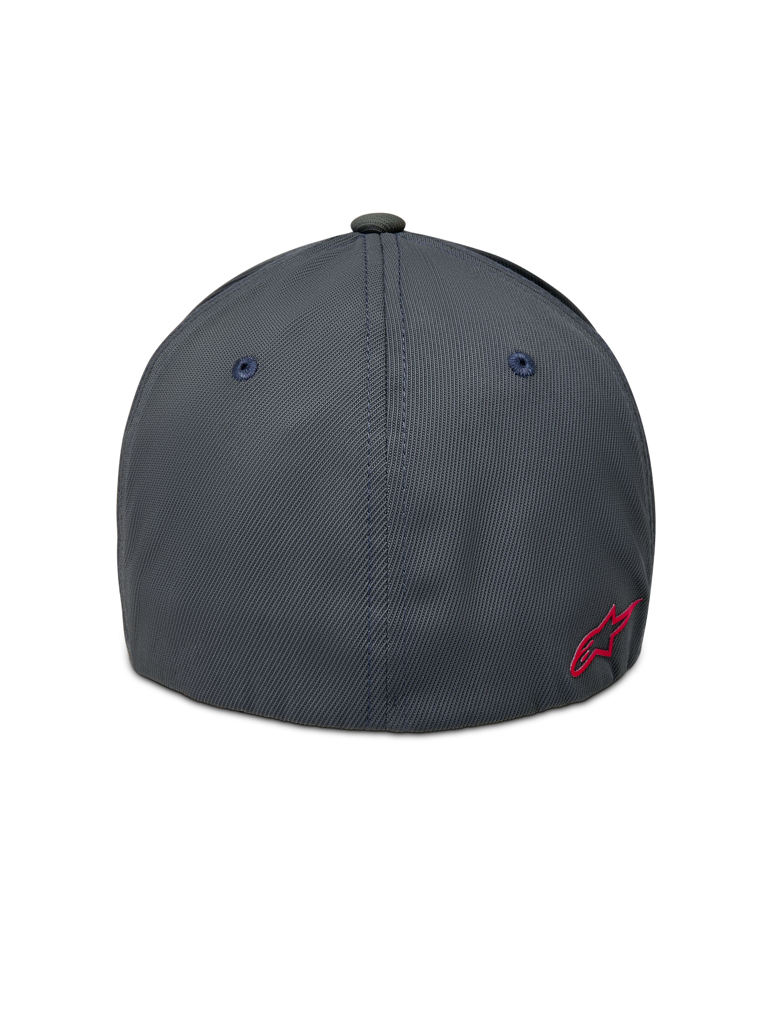 Alpinestars Points Gorro, gorra gris oscuro de nylon tactel con ajuste flex y logotipo Astars rojo en la parte trasera