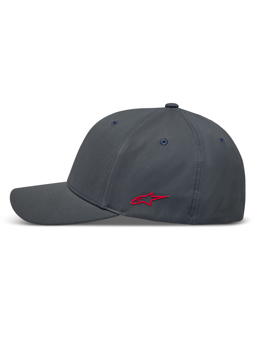 Alpinestars Points Gorro, gorra gris oscura con logotipo Astars rojo lateral, tejido de nylon tactel y ajuste flex