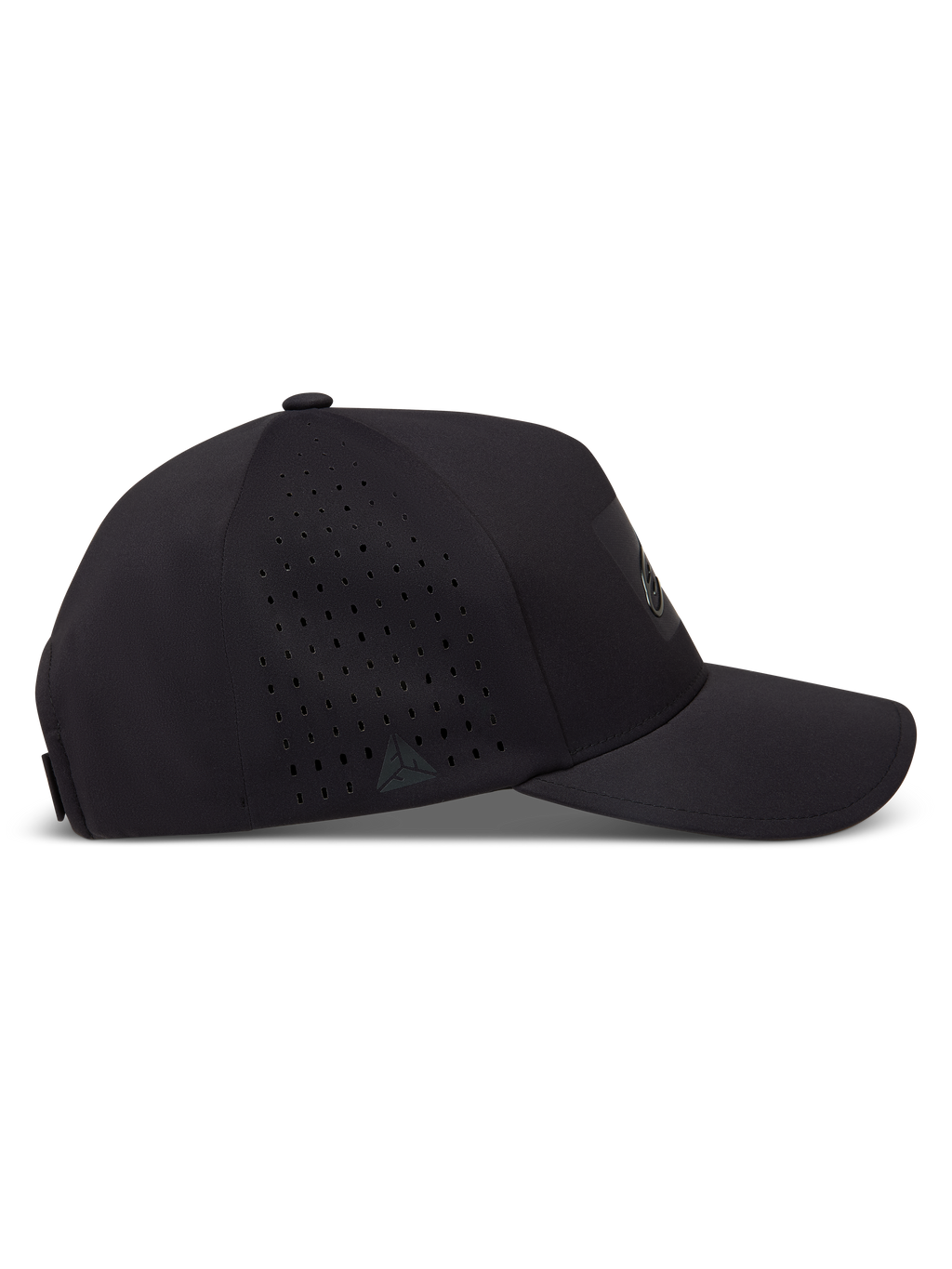 Alpinestars Algo Perf Adjustable Gorro, gorra deportiva negra con perforación lateral y tejido técnico de visera curva
