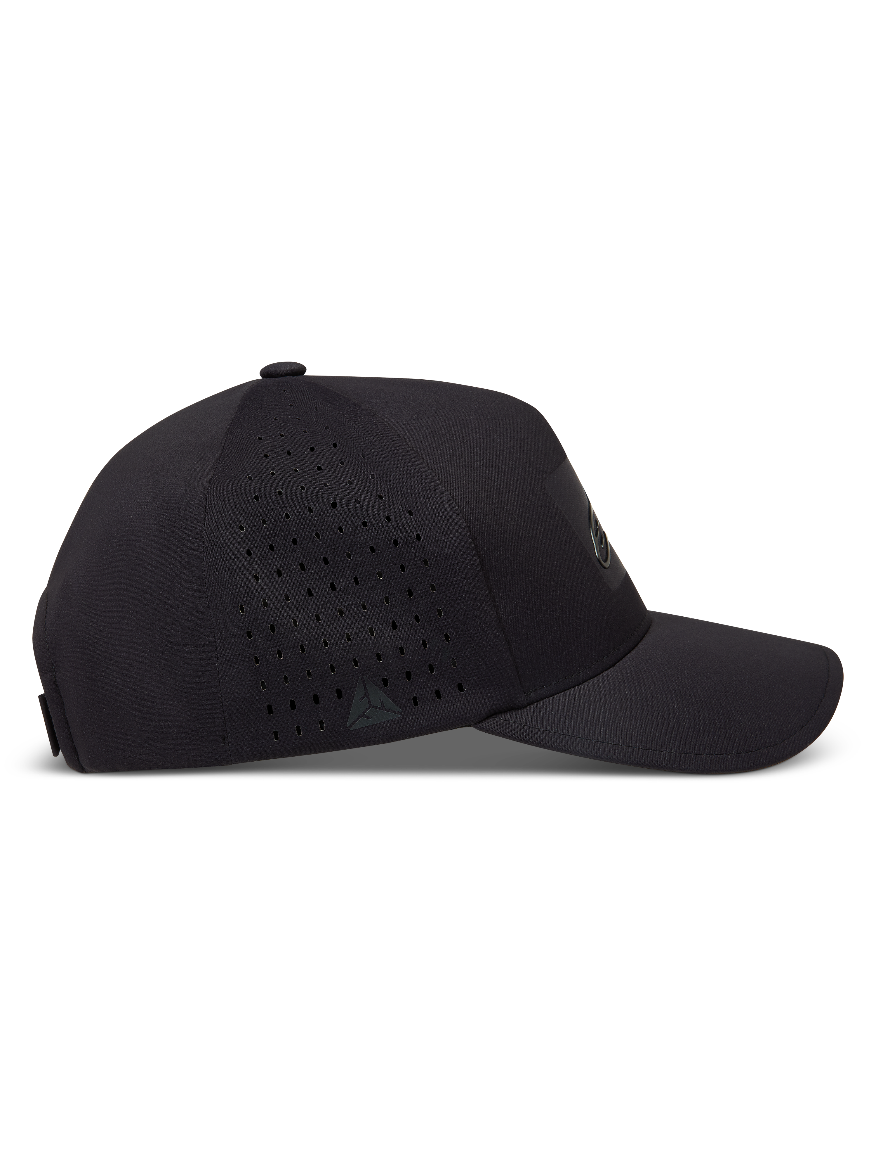 Alpinestars Algo Perf Adjustable Gorro, gorra deportiva negra con perforación lateral y tejido técnico de visera curva