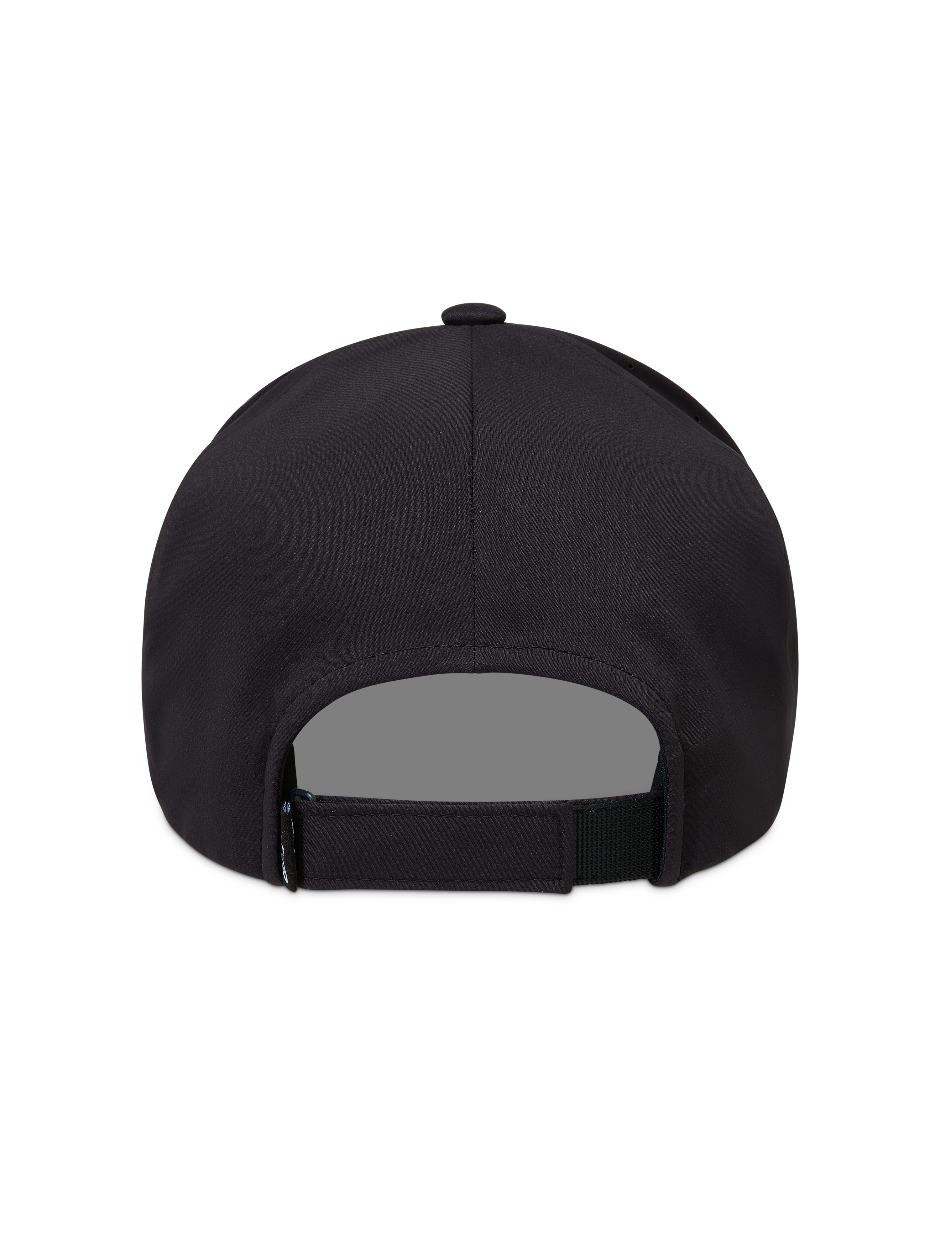 Alpinestars Algo Perf Adjustable Gorro, gorra deportiva negra de tejido técnico, vista trasera con cierre de correa ajustable.