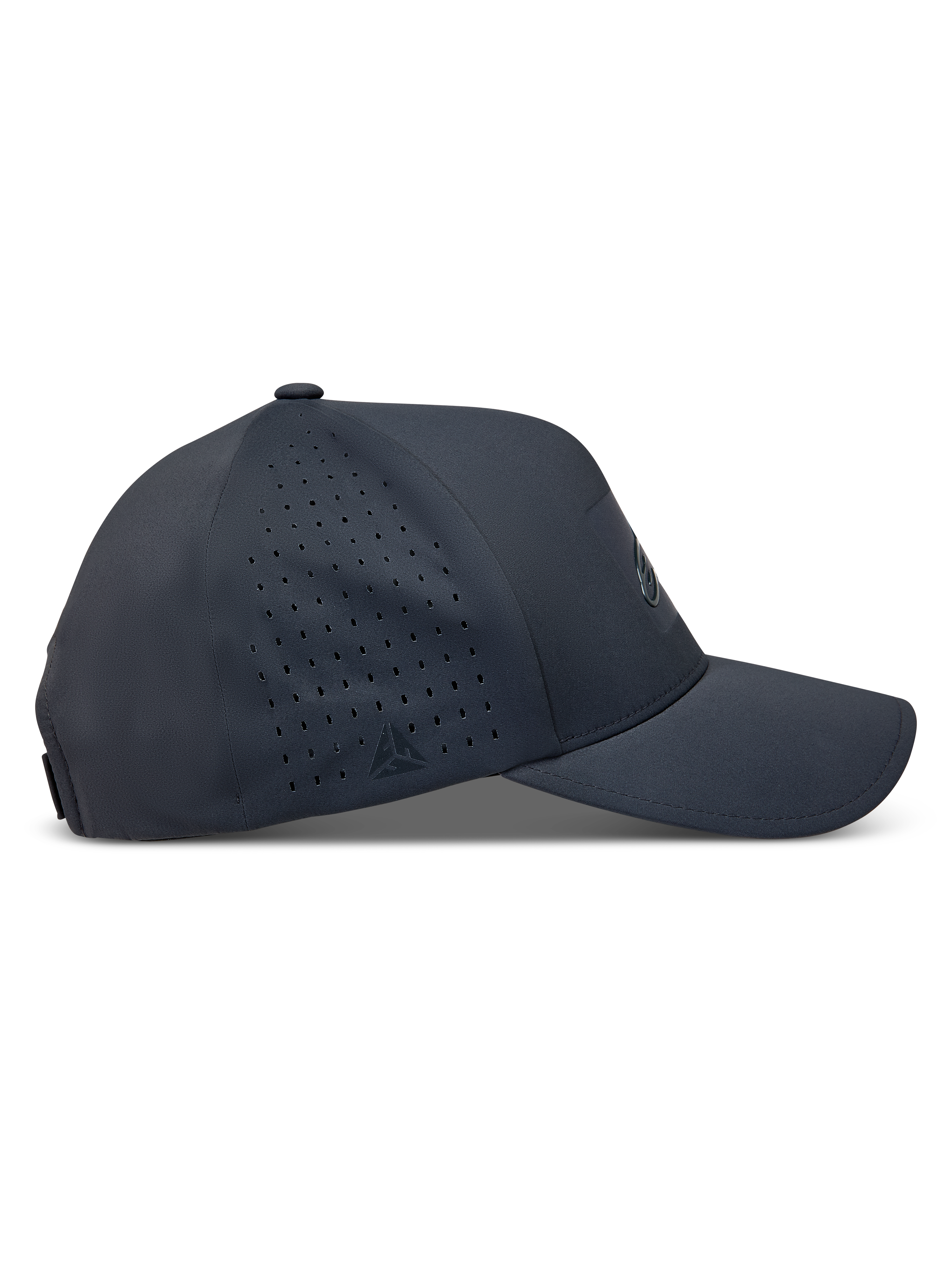 Alpinestars Algo Perf Adjustable Hat, Dark Grey tech fabric sportswear cap with side perforations and a curved bill.