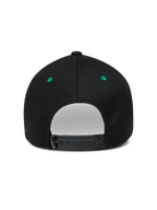 Alpinestars Retro Snapback Gorro, gorra negra y verde con cierre ajustable snapback, vista trasera