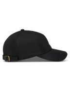 Alpinestars Dylan Dad Gorro, gorra deportiva de sarga negra con visera curva y hebilla de latón ajustable.