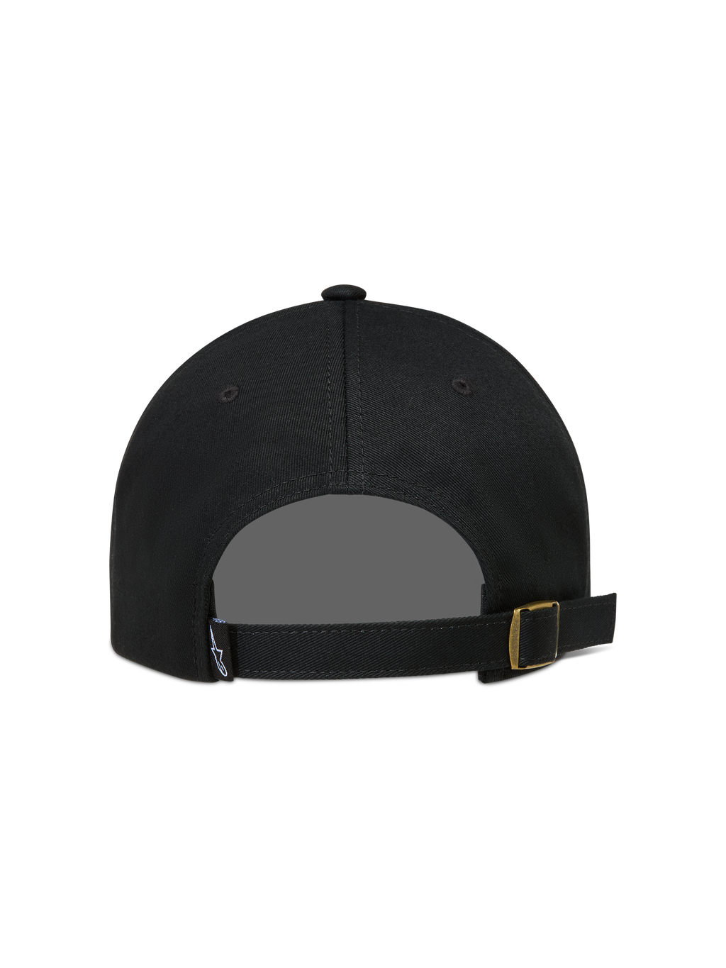 Alpinestars Dylan Dad Gorro, gorra de sarga negra con cierre de correa ajustable y hebilla metálica trasera