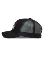 Alpinestars Hemmings, gorra negra tipo trucker de sarga y malla con parche de logotipo, perfil lateral