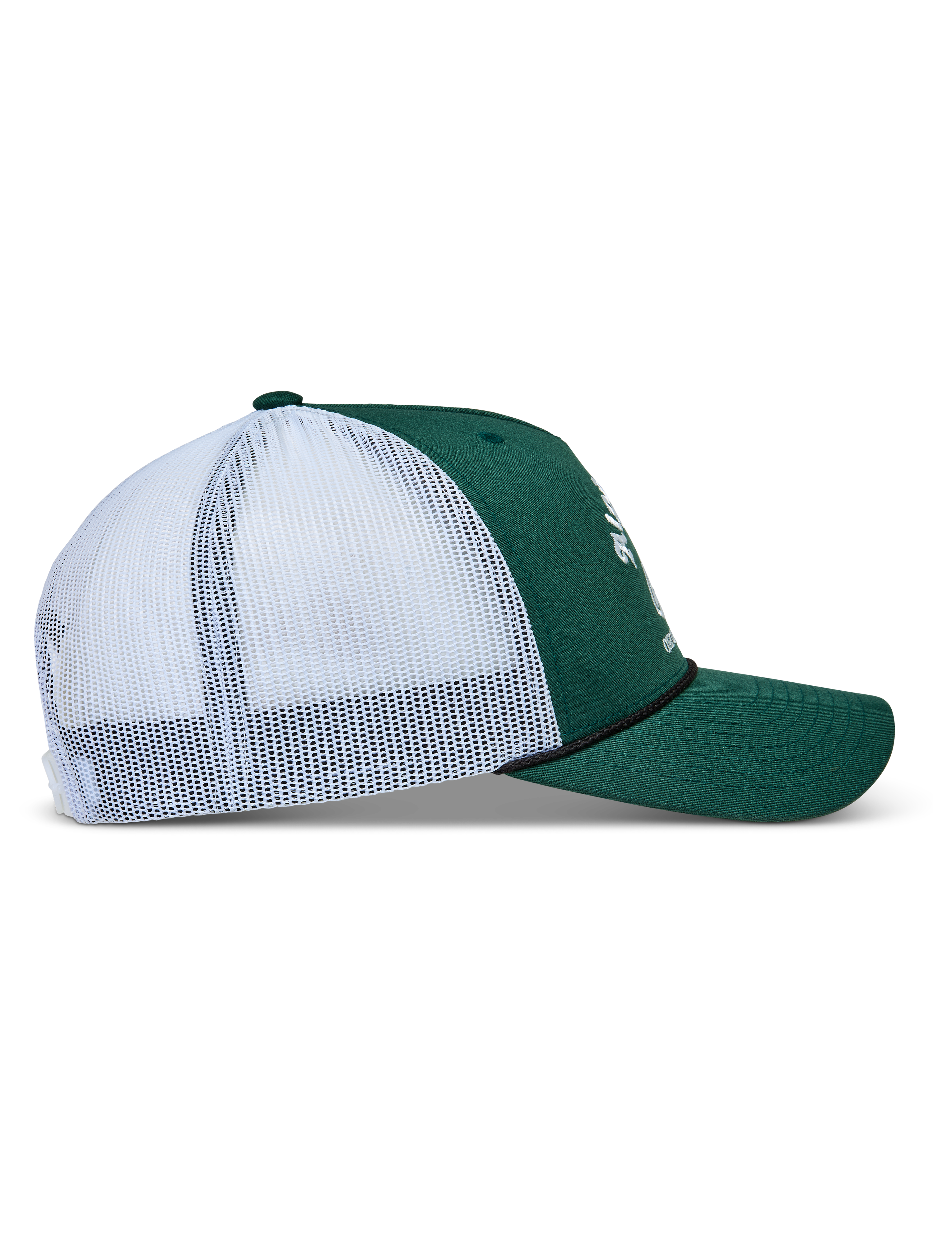 Alpinestars Baron, gorra verde y blanca con visera curva, corona estructurada y malla trasera blanca transpirable, ropa deportiva