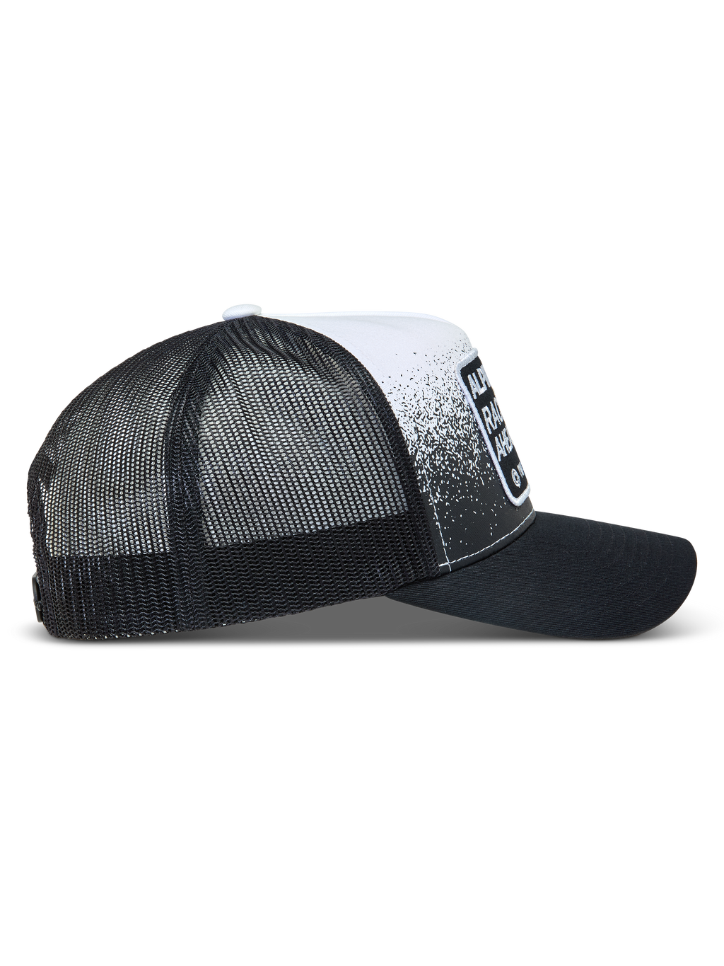 Alpinestars Gravel, gorra negra y blanca con malla trasera transpirable, visera curva y diseño de textura de grava inspirado en las carreras