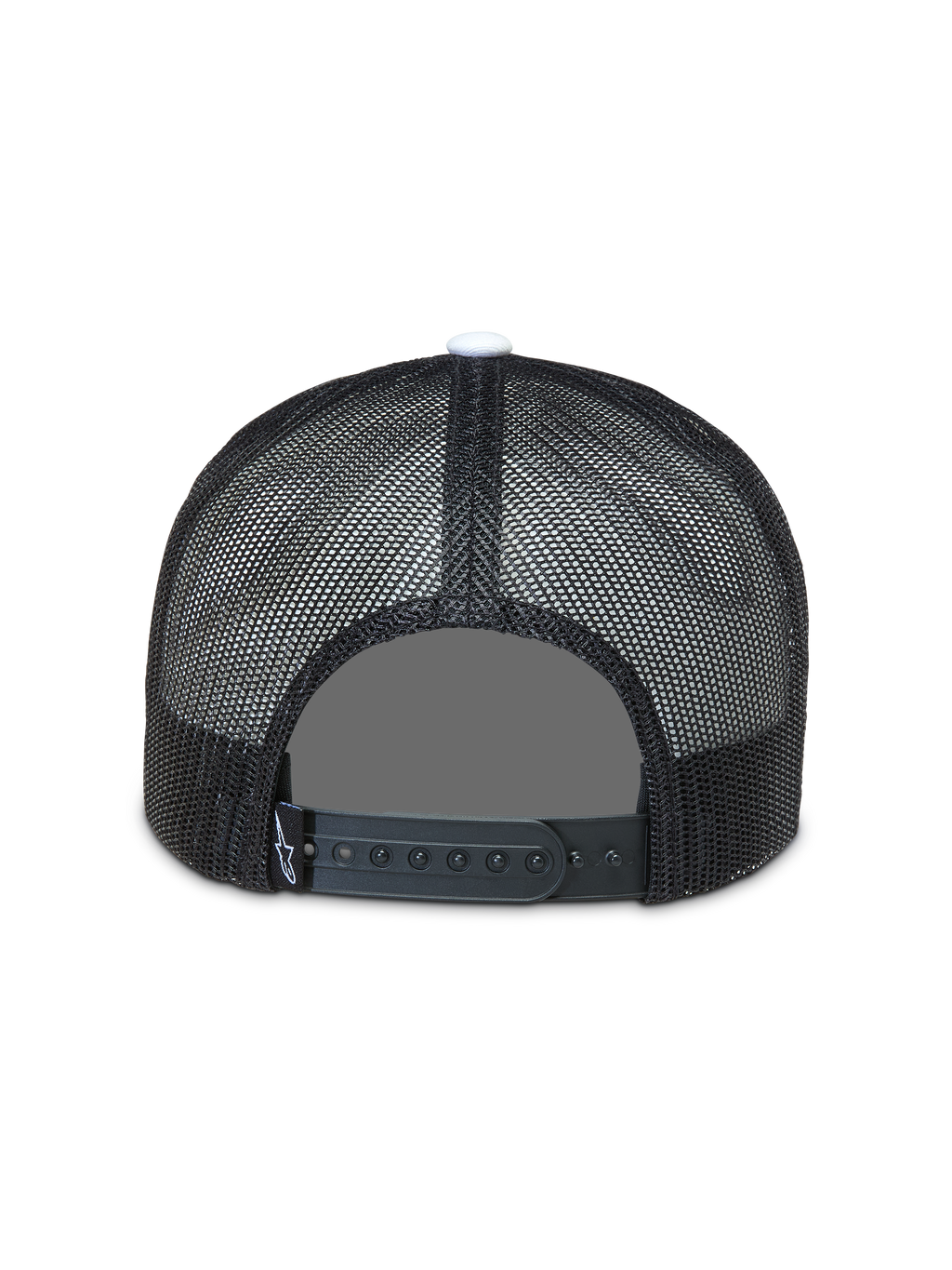 Alpinestars Gravel Gorra con visera, gorra negra tipo trucker con malla transpirable y cierre de presión, vista trasera