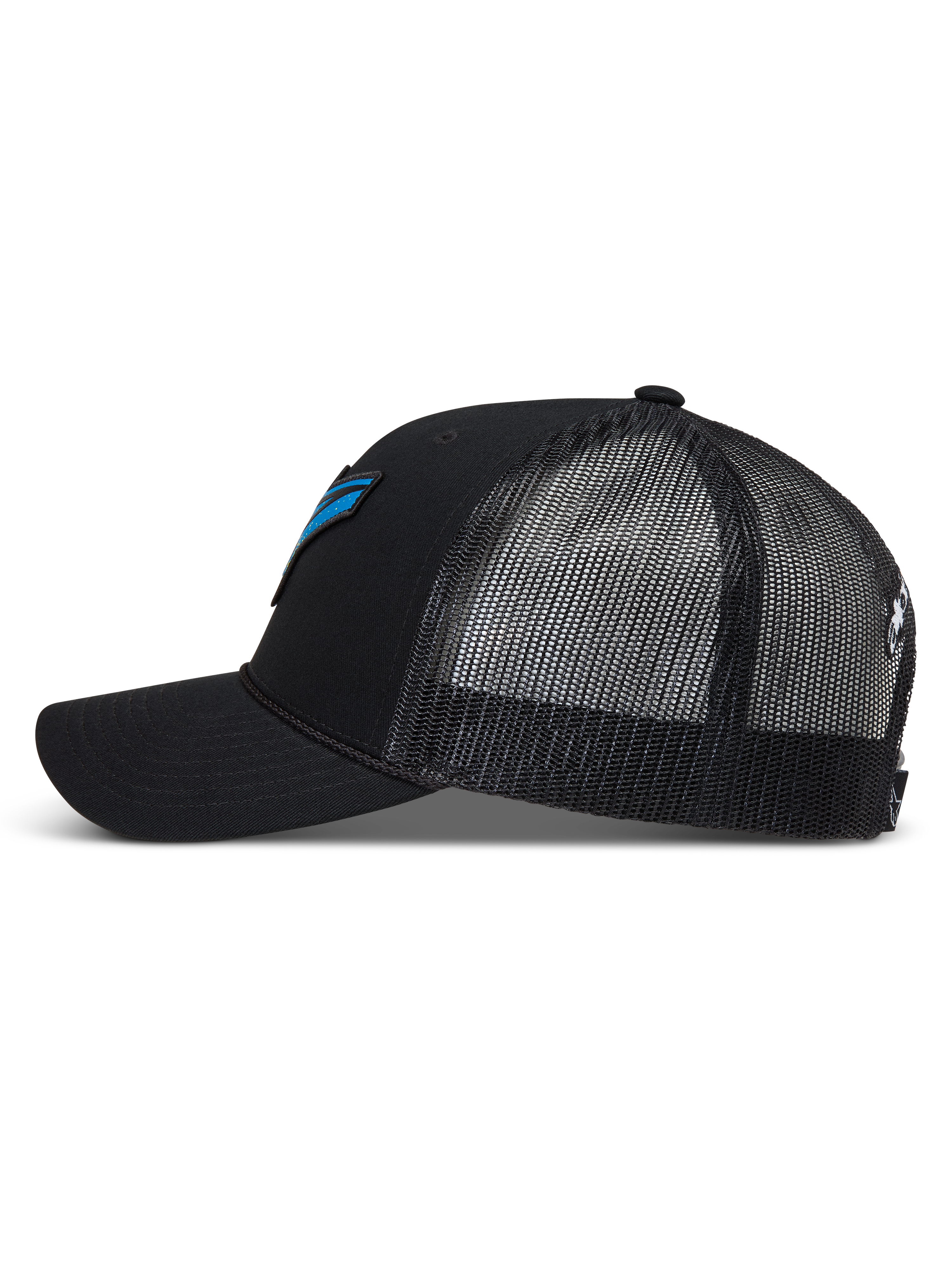 Alpinestars Meteorite, gorra negra con malla transpirable, visera curva y corona estructurada de estilo deportivo
