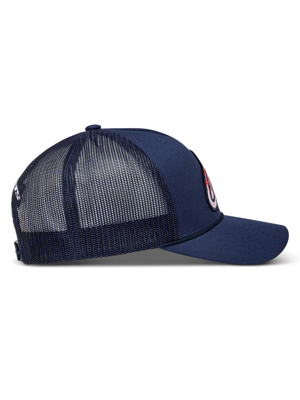 Alpinestars Meteorite Gorra, gorra azul marino con visera curva, corona estructurada, parche tejido y malla trasera.