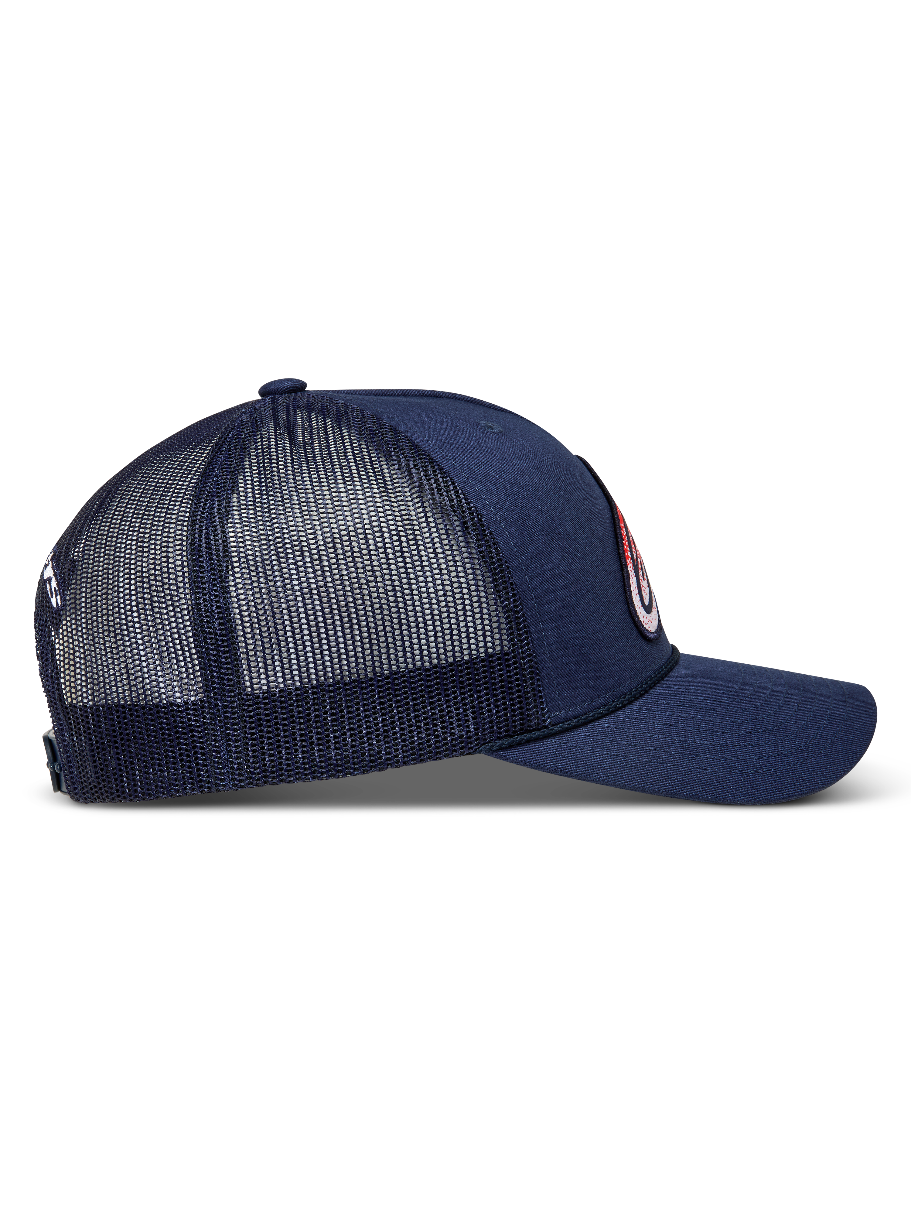 Alpinestars Meteorite Gorra, gorra azul marino con visera curva, corona estructurada, parche tejido y malla trasera.