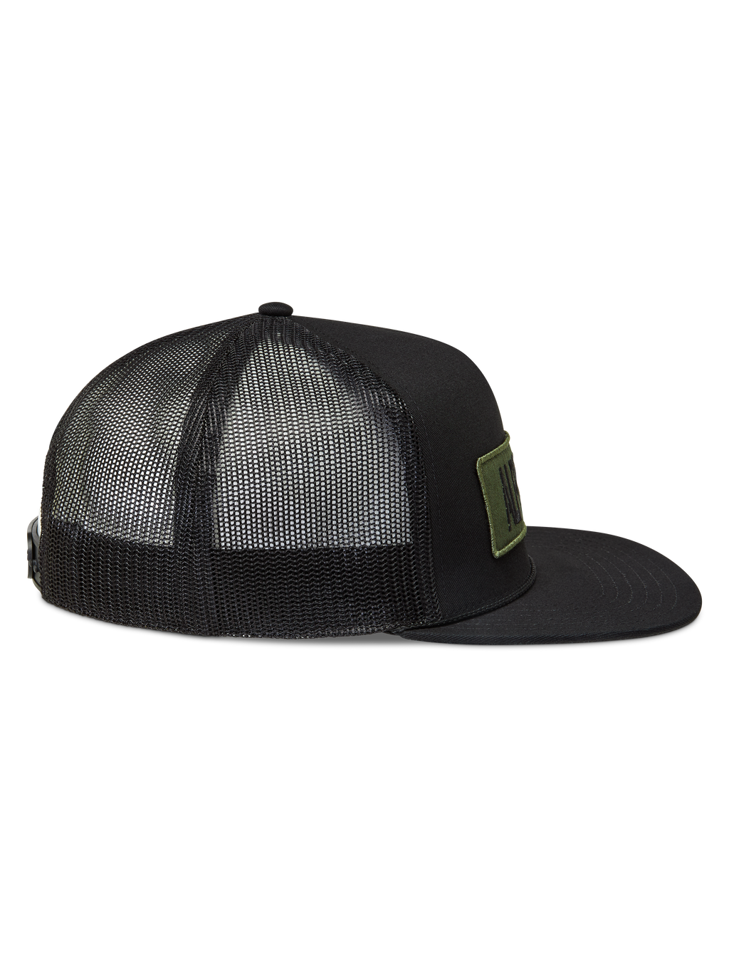 Alpinestars Ten Gorra, gorra deportiva negra con malla trasera transpirable, visera plana y parche de logotipo oliva