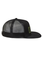Alpinestars Ten Gorra, gorra deportiva negra con malla trasera transpirable, visera plana y parche de logotipo oliva