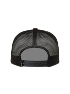 Alpinestars Hotlink Trucker Hat, black and brown mesh sportswear cap with adjustable snapback closure.