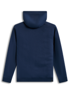 Alpinestars Ageless V3 Hoodie, sudadera con capucha de forro polar azul marino, vista trasera, ropa deportiva
