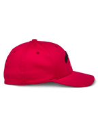 Alpinestars Arcstars Hat, Red, Side View, Structured Baseball Cap with Curved Bill, Stretch Twill Fabric, Black 3D Embroidery, Casual Sportswear