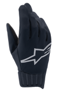 Alpinestars A-Dura Rain Gloves, guantes de MTB impermeables, negros con gran logo de estrella de Alpinestars en gris, puño de neopreno acanalado, construcción de tejido suave para ciclismo en todo tipo de clima