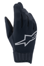 Alpinestars A-Dura Rain Gloves, guantes de MTB impermeables, negros con gran logo de estrella de Alpinestars en gris, puño de neopreno acanalado, construcción de tejido suave para ciclismo en todo tipo de clima
