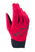 Alpinestars A-Dura Rain Gloves, guantes de ciclismo MTB impermeables, rojo flúor y negro, con logotipo de estrella negra en el dorso, puño de neopreno negro acanalado, diseño elegante de perfil bajo para rodar en todo tipo de clima