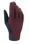 Alpinestars A-Dura Thermal Gloves, guantes de invierno para MTB, granate oscuro y negro, con capa exterior cortavientos y puño de neopreno, detalle de logo blanco y aislamiento térmico para climas fríos