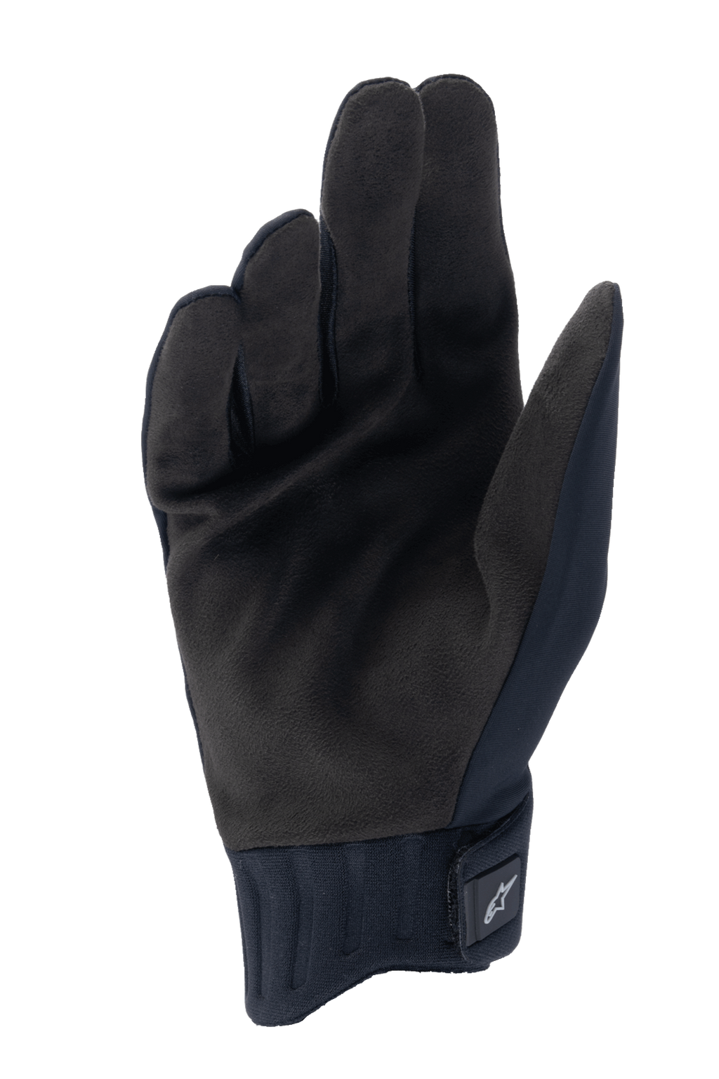 Guantes Alpinestars Stella A-Dura Rain, guantes de lluvia de MTB para mujer, negros, vista de la palma que muestra el agarre de gamuza sintética, puño de neopreno acanalado con correa ajustable, equipamiento impermeable para bicicleta de montaña