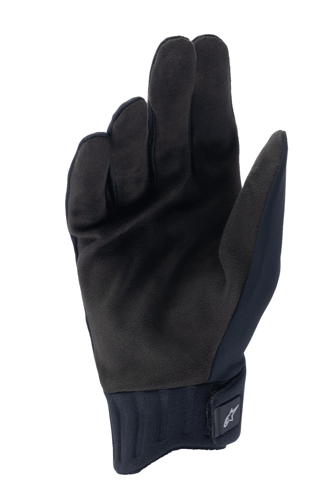 Guantes Alpinestars Stella A-Dura Rain, guantes de lluvia de MTB para mujer, negros, vista de la palma que muestra el agarre de gamuza sintética, puño de neopreno acanalado con correa ajustable, equipamiento impermeable para bicicleta de montaña