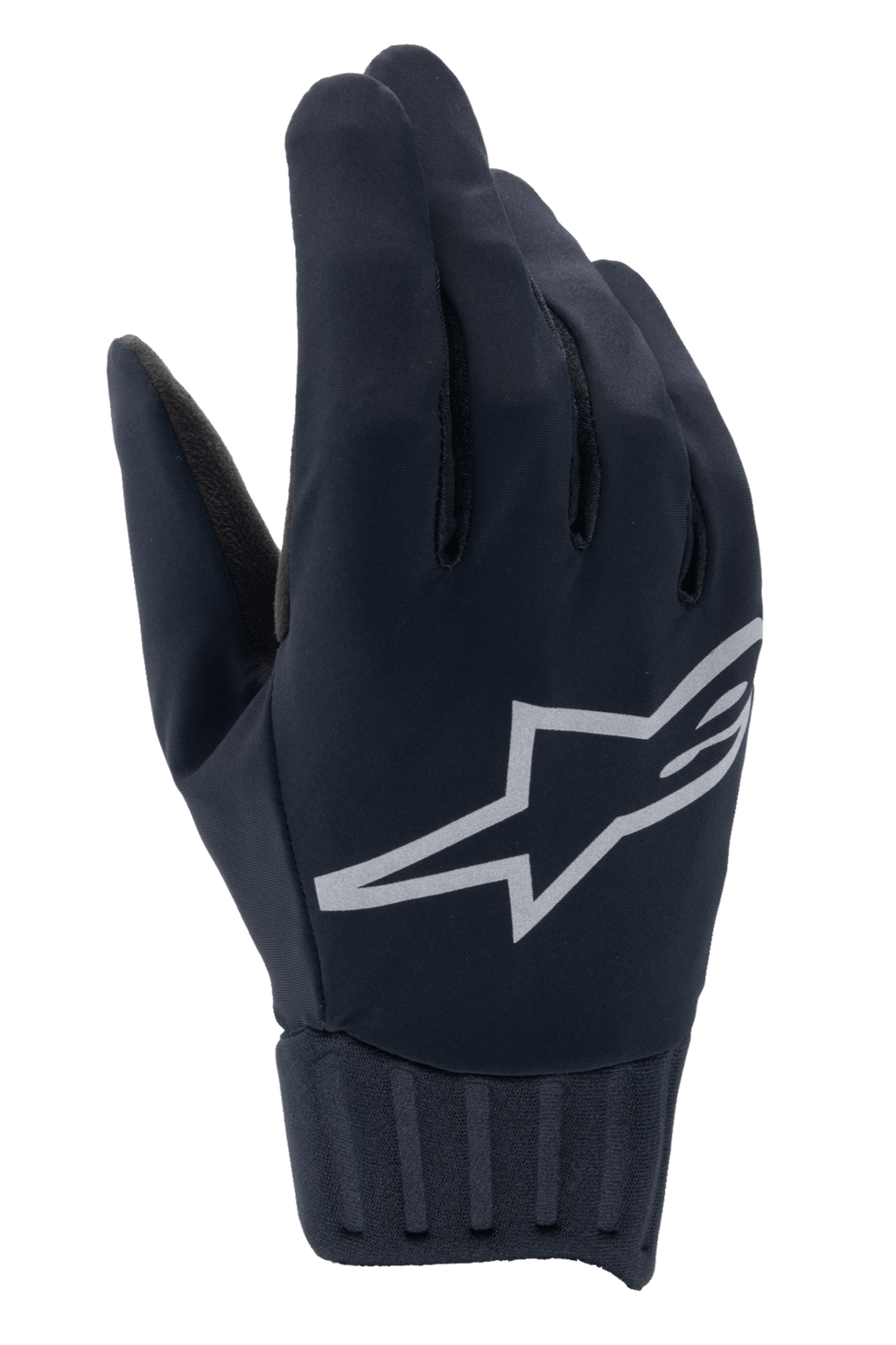 Alpinestars Stella A-Dura Rain Gloves, guantes de MTB impermeables para mujer, negros con logo reflectante plateado, puño de neopreno acanalado, tejido que bloquea el viento, equipamiento de ciclismo de alto rendimiento