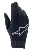 Alpinestars Stella A-Dura Rain Gloves, guantes de MTB impermeables para mujer, negros con logo reflectante plateado, puño de neopreno acanalado, tejido que bloquea el viento, equipamiento de ciclismo de alto rendimiento