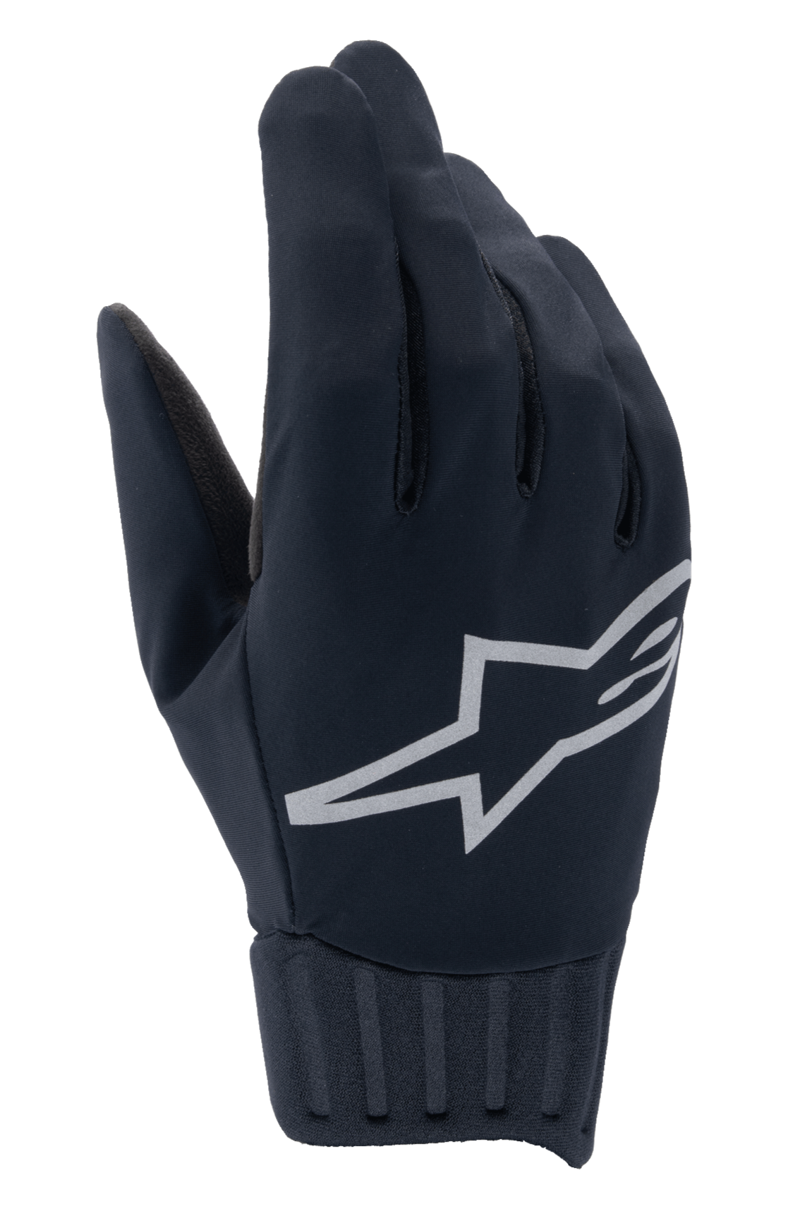 Alpinestars Stella A-Dura Rain Gloves, guantes de MTB impermeables para mujer, negros con logo reflectante plateado, puño de neopreno acanalado, tejido que bloquea el viento, equipamiento de ciclismo de alto rendimiento