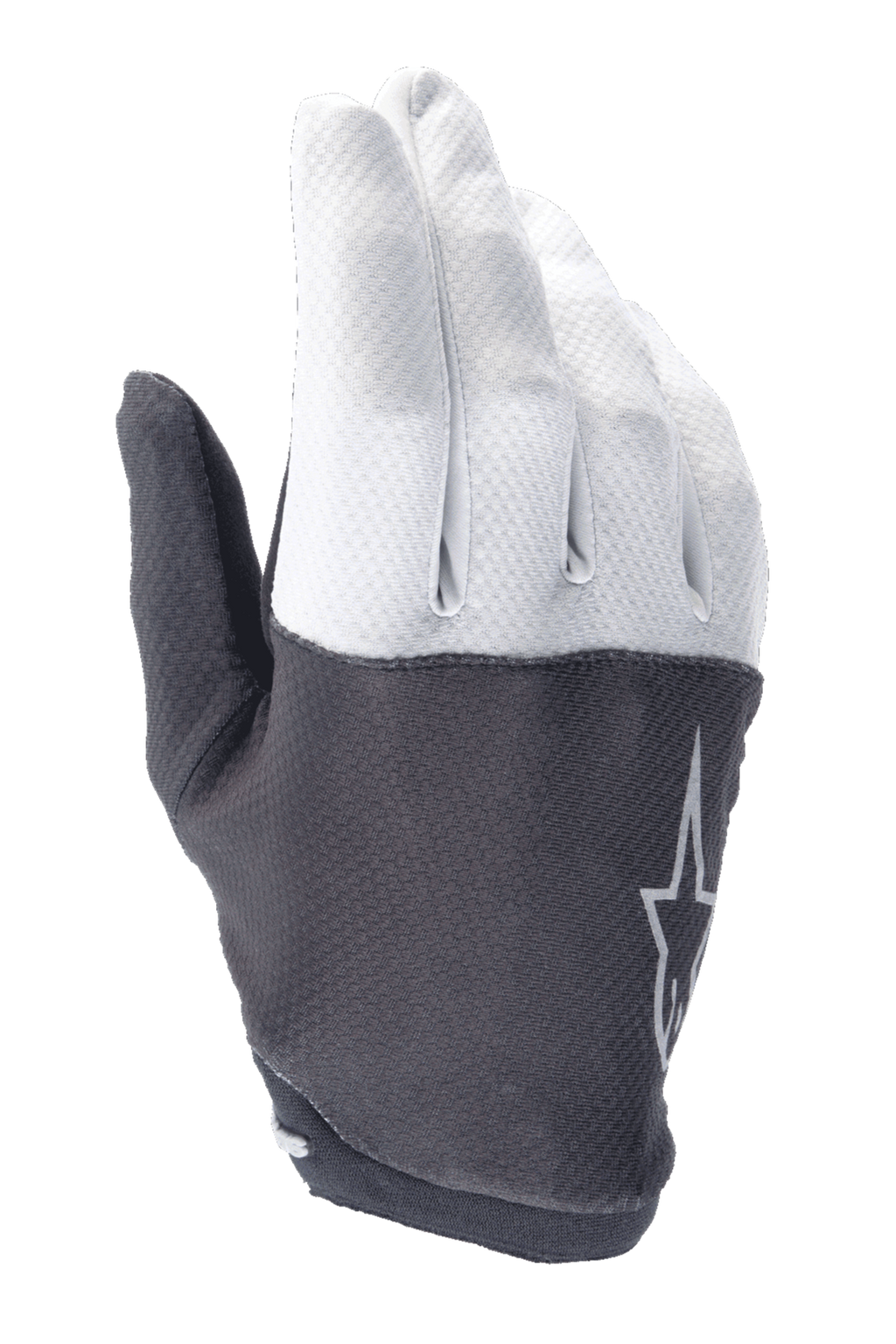 Alpinestars A-Aria Gloves, guantes de ciclismo de montaña, gris claro y gris oscuro, con parte superior texturizada con logo de estrella, material flexible y diseño de perfil bajo para ciclismo todoterreno