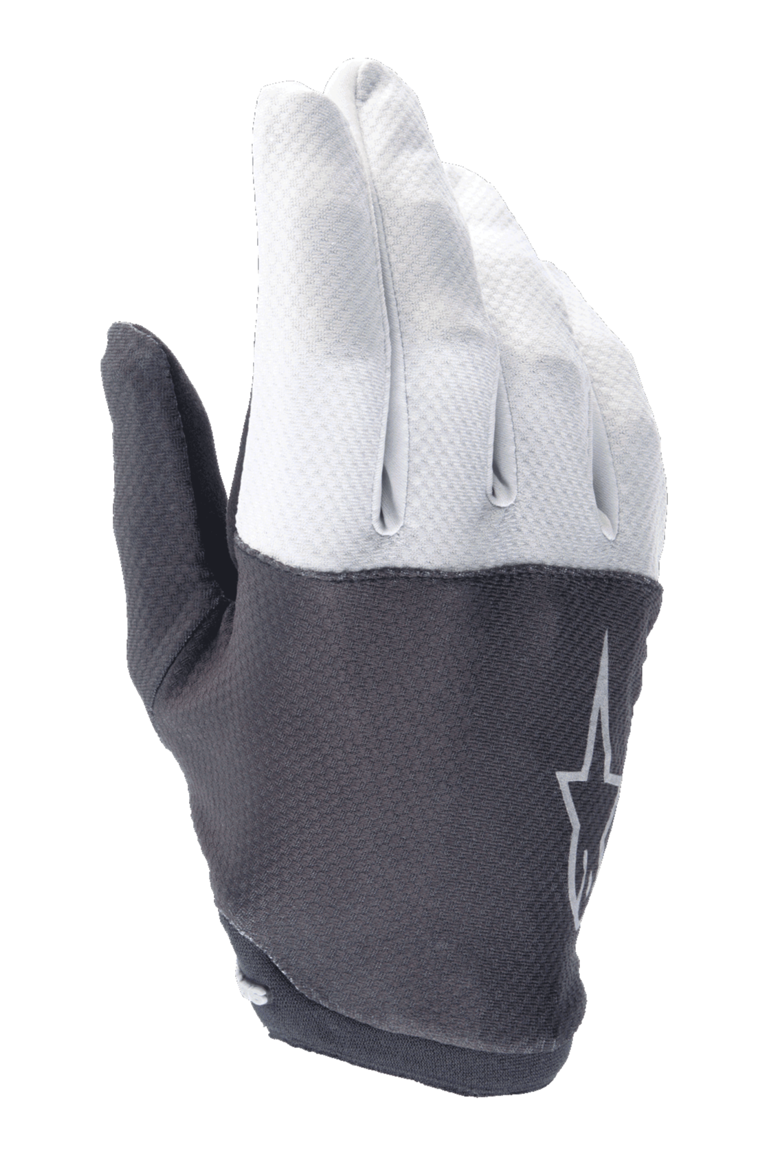 Alpinestars A-Aria Gloves, guantes de ciclismo de montaña, gris claro y gris oscuro, con parte superior texturizada con logo de estrella, material flexible y diseño de perfil bajo para ciclismo todoterreno