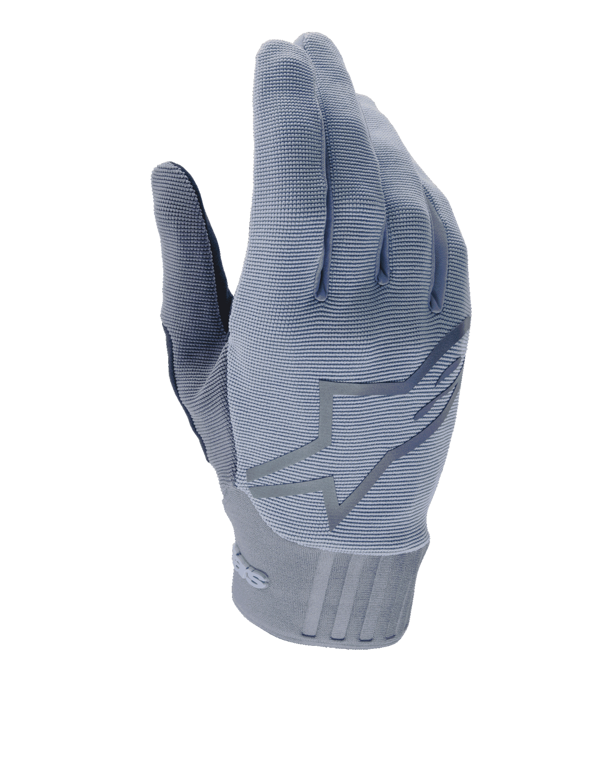 Alpinestars A-Dura Gloves, Mountain Bike Gloves, Infinity Blue, textured ribbed upper with large star logo, neoprene cuff with embossed details, fitted design for off-road cycling