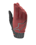 Alpinestars Stella A-Dura para mujer, guantes de mountain bike, granate y negro, con parte superior de tejido texturizado, gran logotipo de estrella gris en el dorso y puño de neopreno negro con cierre seguro, diseñados para un ajuste ergonómico y rendimiento