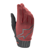 Alpinestars Stella A-Dura para mujer, guantes de mountain bike, granate y negro, con parte superior de tejido texturizado, gran logotipo de estrella gris en el dorso y puño de neopreno negro con cierre seguro, diseñados para un ajuste ergonómico y rendimiento