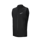 Alpinestars A-Dura Thermal Vest, chaleco de ciclismo negro, con cremallera frontal completa y un pequeño logotipo reflectante de Alpinestars en el pecho, bolsillos laterales con cremallera, diseño ligero y aislado para ciclismo de montaña en climas fríos