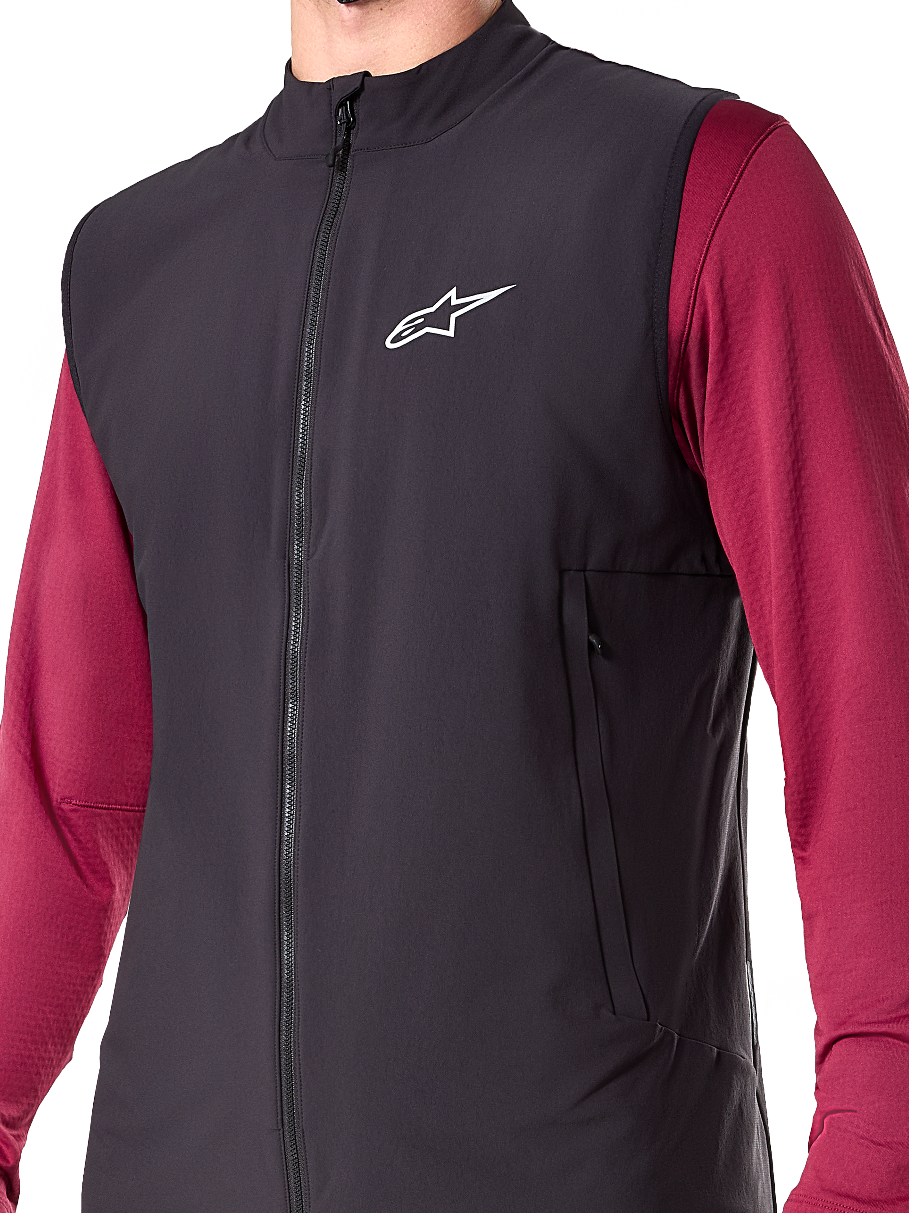 Alpinestars A-Dura Thermal Vest, chaleco térmico de ciclismo para hombre, negro, ligero para MTB con aislamiento PrimaLoft ACTIVE, cremallera frontal completa y bolsillos laterales con cremallera, diseño de alto rendimiento para climas fríos