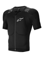 Alpinestars Chaqueta Protectora A-Motion Plasma, chaqueta de protección de manga corta para MTB, negra y gris con diseño de camuflaje, protectores Nucleon Plasma y protectores de hombros y espalda certificados CE